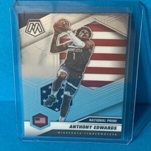 🔥🏀 Anthony Edwards Rookie card - 2020 Panini Mosaic Silver Base basketball car